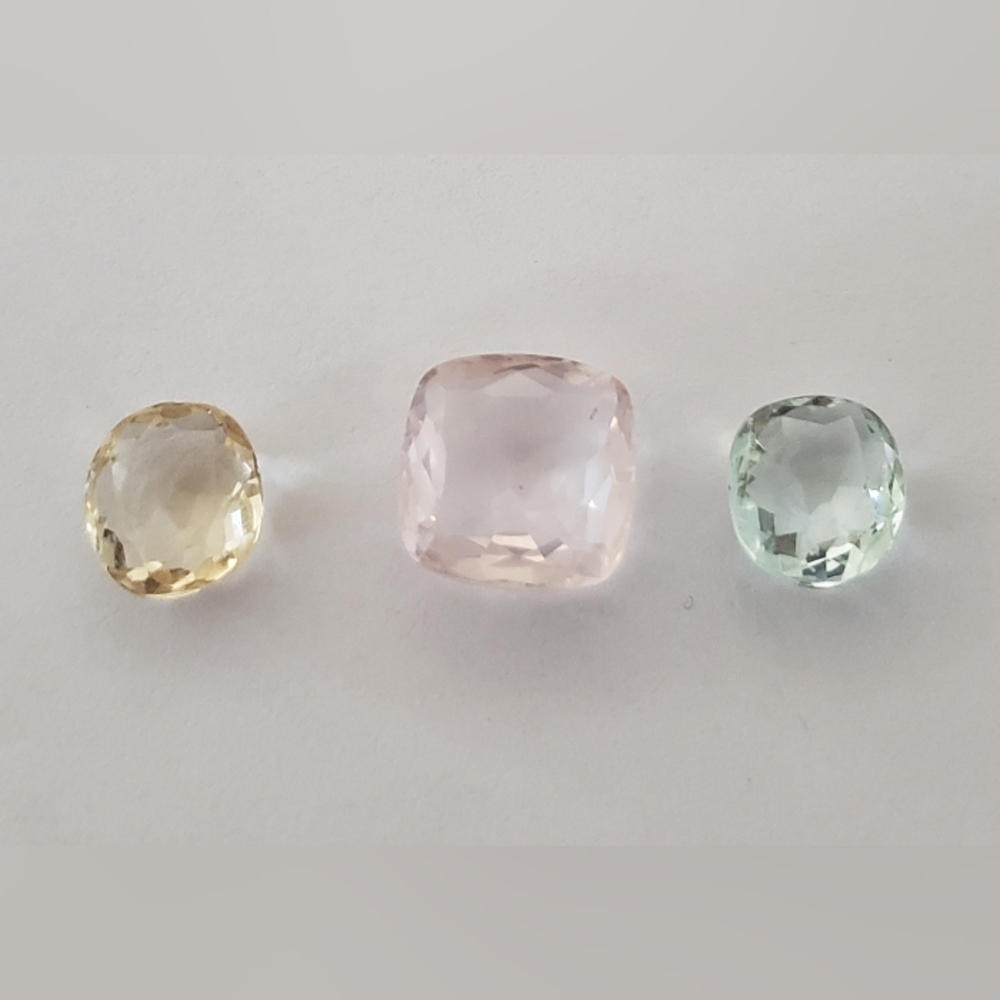 Beryl Gemstones, Trio, Loose, Brazilian